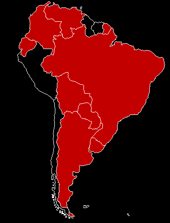 map of south america