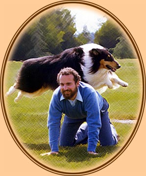 Image of Dubi jumping over Harold