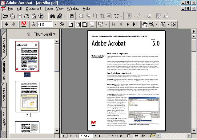 adobe acrobat version 5