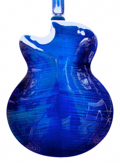 Blue Hybrid Archtop Back