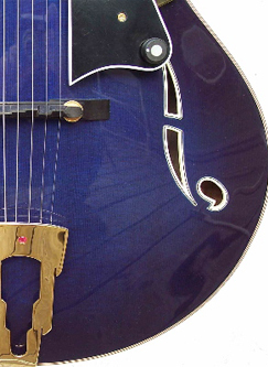 Blue Hybrid Archtop Side