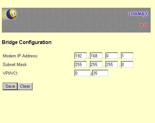 Broadmax HSA300A-2 Bridge Configuration Page