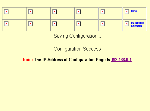Broadmax HSA300A-2 Configuration Saved Page