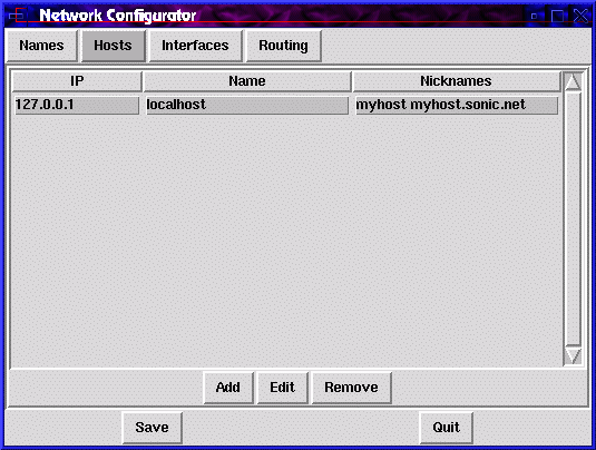 netcfg: hosts