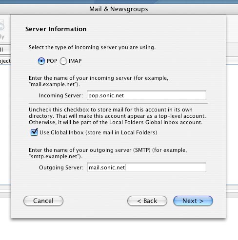 Provide server settings