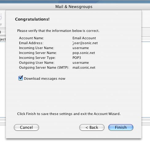 Confirm your settings