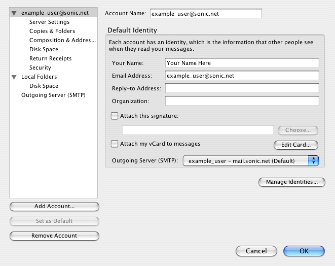 Account Settings