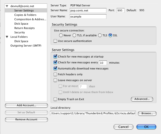 Server Settings