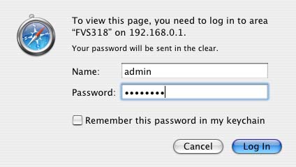 admin and password