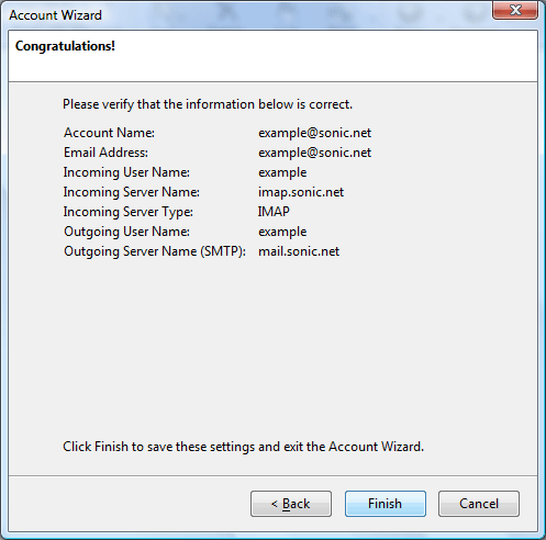 Confirm your settings