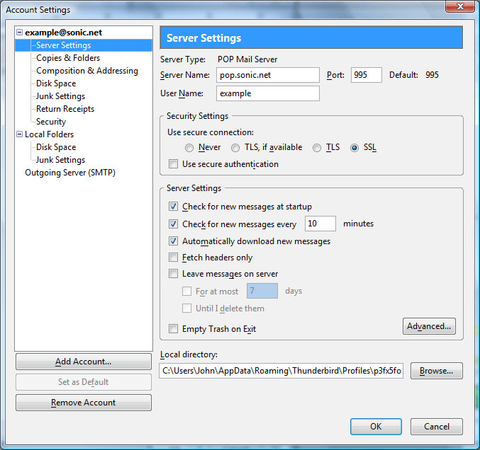 Server Settings