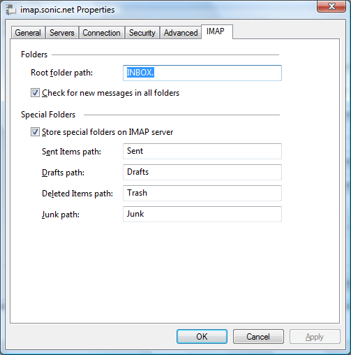 IMAP properties