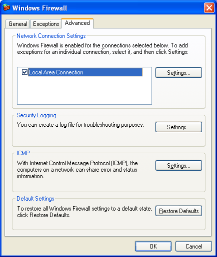 Advanced firewall options