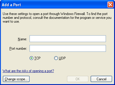 Add a port for exceptions