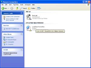 Double-click your LAN
Connection