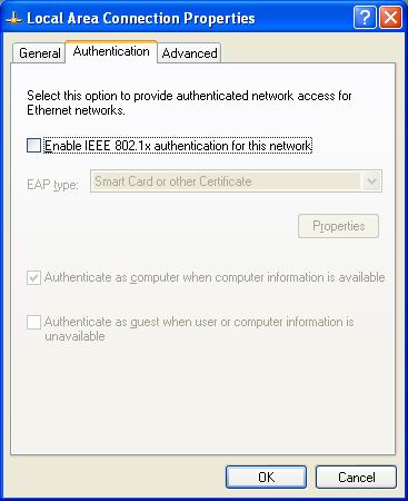 Authentication Settings