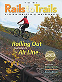 Rails to Trails organization Magazine Cover