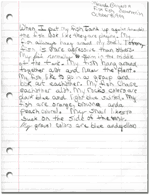 Letter from a student about an AquaBaby during the AquaBabies Classroom Study