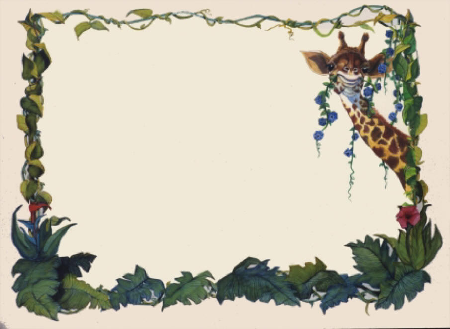Giraffe and blue