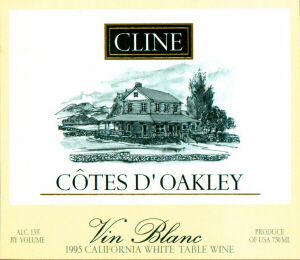 1996 Cotes d' Oakley- Vin Blanc