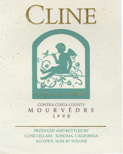 1993 Mourvedre Wine Label