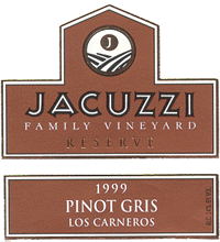 Pinot Gris 1999 label