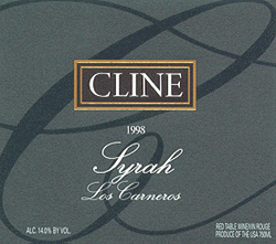 1998 Syrah Label