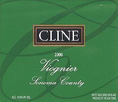 2000 Viognier wine label