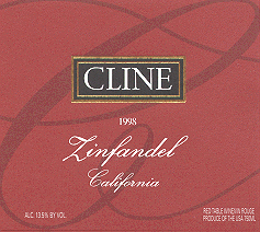 1998 Zinfandel label