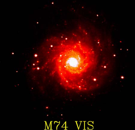 M74 Spiral Galaxy Visible