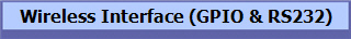 Wireless Interface (GPIO & RS232)