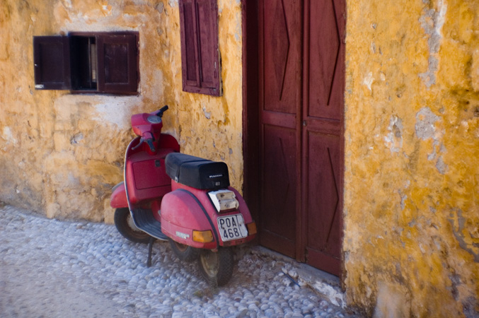 0178Scooter In Rhodes