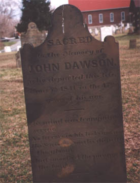 photo of John Dawson's grave