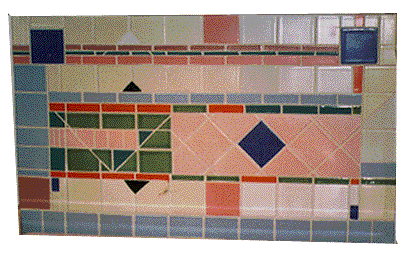 A stove backsplash up close.