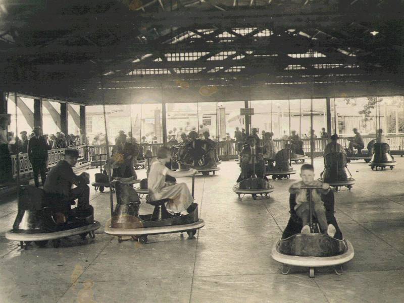 Circa 1920 bumper car rink