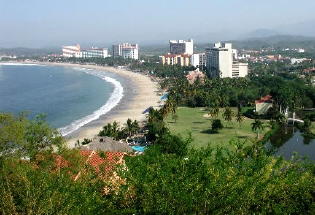 View of El PalmarBeach in Ixtapa.