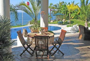 View across pool to Bay