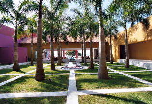 Beautiful landscaped courtyard