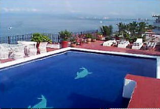 Rooftop pool looking North towards the city.