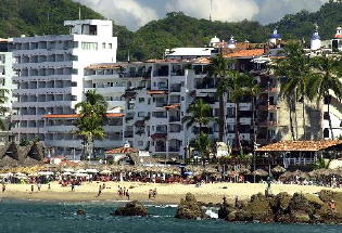 Famous Los Muertos Beach in Puerto Vallarta.