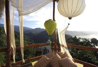 Sitting area with view of Bay