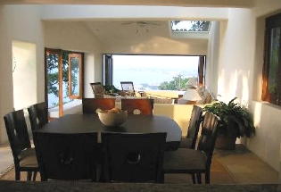 Dining area open to sea breezes.