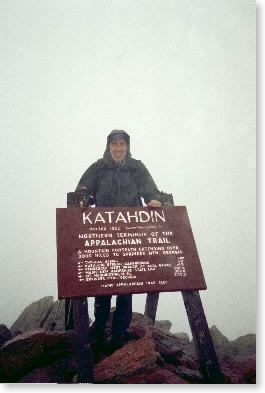 On the summit of Katahdin