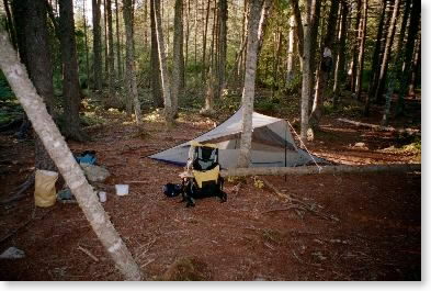 Campsite near East Carry Pond