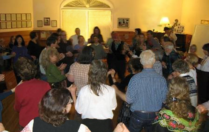 Dancing with the Nevada County Folk Dancers in 2007
