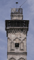 Great Mosque of Aleppo, minaret, top story.