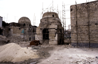 Turbah Sitt al-Shâm al-Sughrâ, general view to northwest. The Turbah al-Najmîyah is on the left, the Madrasah al-Shâmîyah on the right.