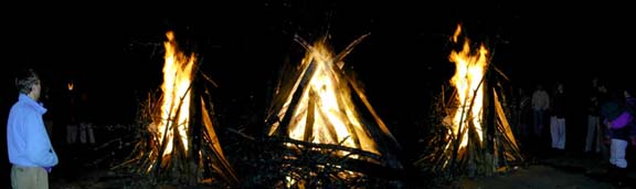 John watches the Bonfire